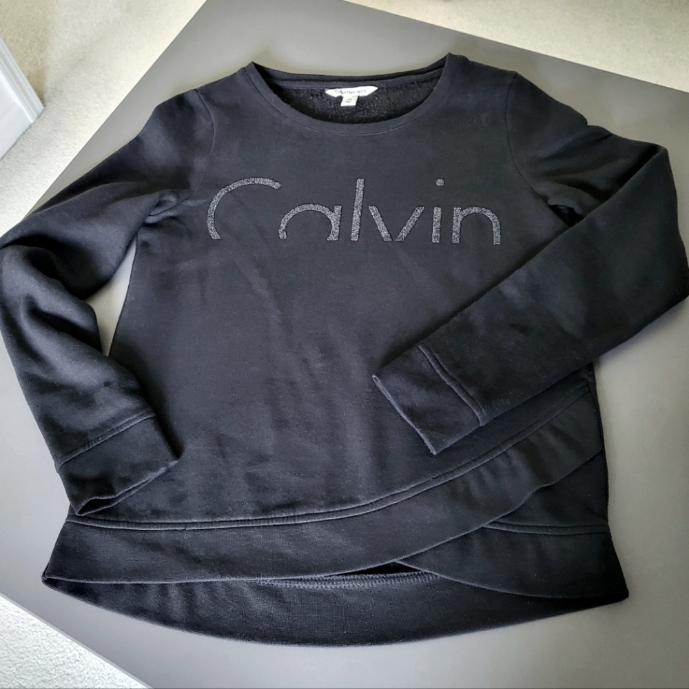 Calvin Klein Fleece Crewneck Sweatshirt Black XS
